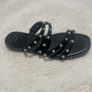 Women’s Hollis Embellished Sandals A New Day  Color  Black 8.5.  NWT